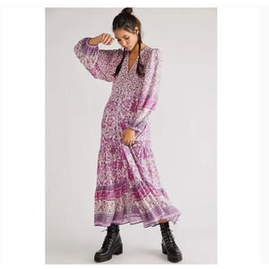 Spell & The Gypsy Mossy Button Through Gown Dress Large NWT